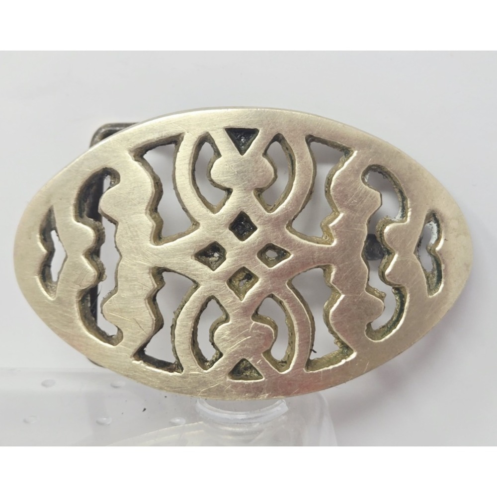 Vintage Celtic Solid Brass Belt Buckle‎ 2.5 x 1.5